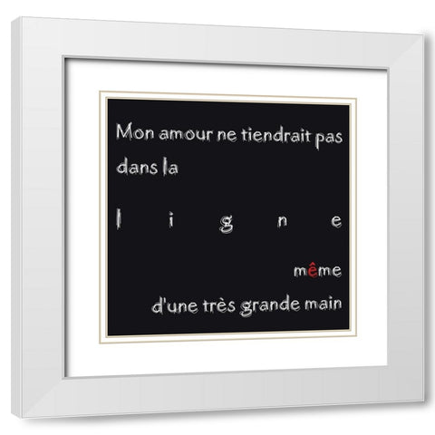 Dans la ligne White Modern Wood Framed Art Print with Double Matting by Cilpa, Audrey and Fabrice