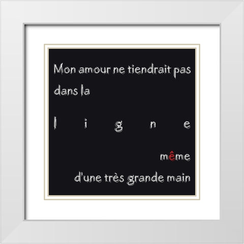 Dans la ligne White Modern Wood Framed Art Print with Double Matting by Cilpa, Audrey and Fabrice