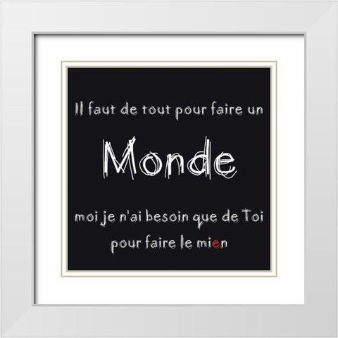 Faire le mien White Modern Wood Framed Art Print with Double Matting by Cilpa, Audrey and Fabrice