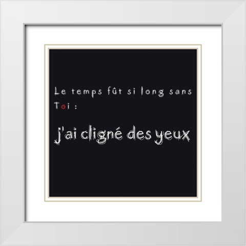 Le temps fu^t White Modern Wood Framed Art Print with Double Matting by Cilpa, Audrey and Fabrice