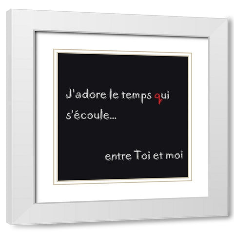 Le temps qui seÂ´coule White Modern Wood Framed Art Print with Double Matting by Cilpa, Audrey and Fabrice