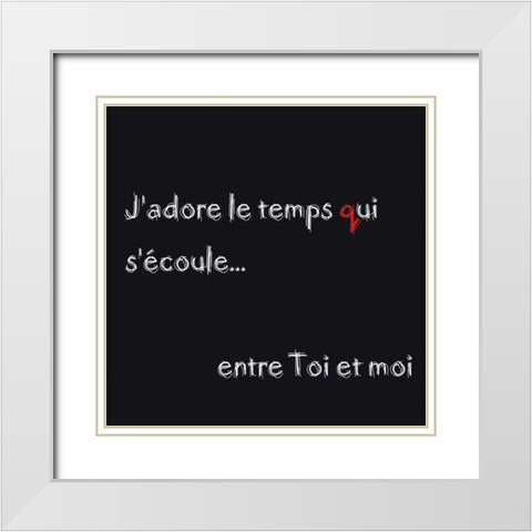 Le temps qui seÂ´coule White Modern Wood Framed Art Print with Double Matting by Cilpa, Audrey and Fabrice