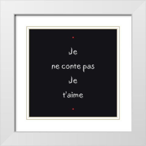 Ne conte pas White Modern Wood Framed Art Print with Double Matting by Cilpa, Audrey and Fabrice