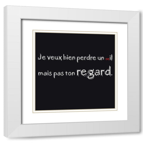 Perdre un oeil White Modern Wood Framed Art Print with Double Matting by Cilpa, Audrey and Fabrice