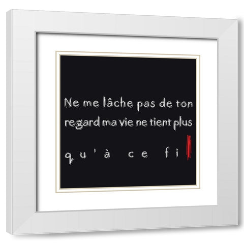 Qua` ce fil White Modern Wood Framed Art Print with Double Matting by Cilpa, Audrey and Fabrice