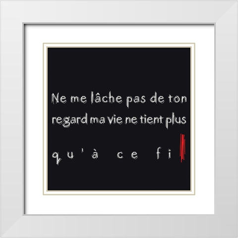 Qua` ce fil White Modern Wood Framed Art Print with Double Matting by Cilpa, Audrey and Fabrice
