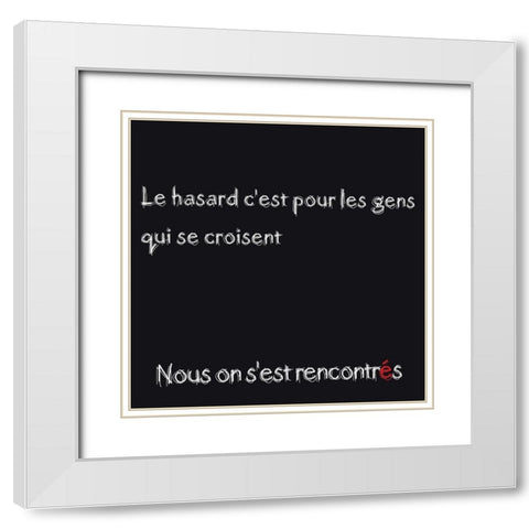 Qui se croisent White Modern Wood Framed Art Print with Double Matting by Cilpa, Audrey and Fabrice