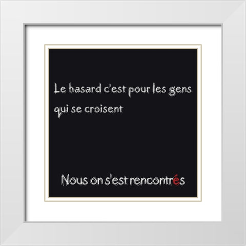Qui se croisent White Modern Wood Framed Art Print with Double Matting by Cilpa, Audrey and Fabrice