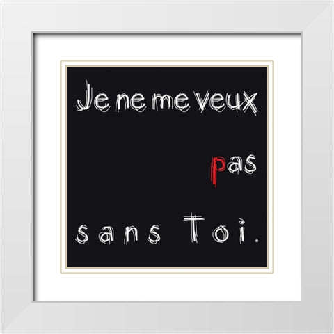 Sans Toi White Modern Wood Framed Art Print with Double Matting by Cilpa, Audrey and Fabrice