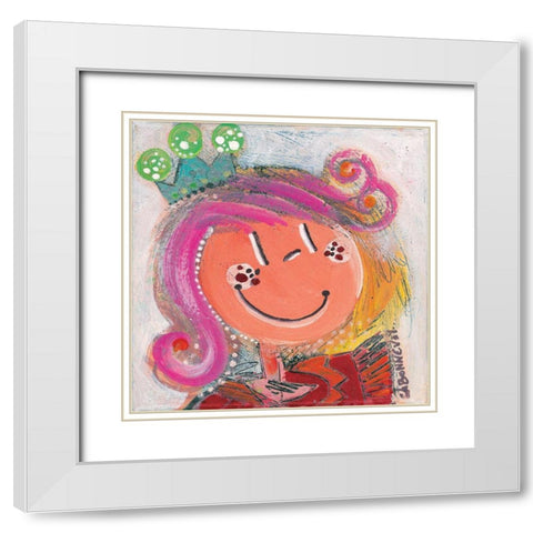 En tenue de fe te White Modern Wood Framed Art Print with Double Matting by Bonnevay, Chantal