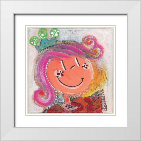 En tenue de fe te White Modern Wood Framed Art Print with Double Matting by Bonnevay, Chantal