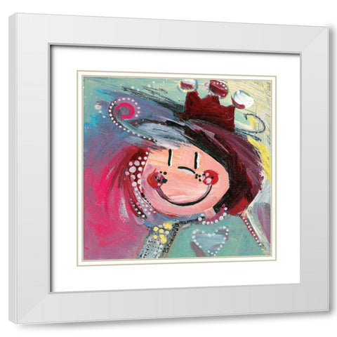 Un brin de malice White Modern Wood Framed Art Print with Double Matting by Bonnevay, Chantal