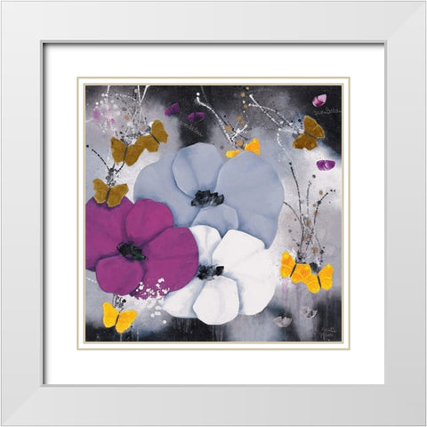 Scoubidou White Modern Wood Framed Art Print with Double Matting by Pfaadt Aurelie