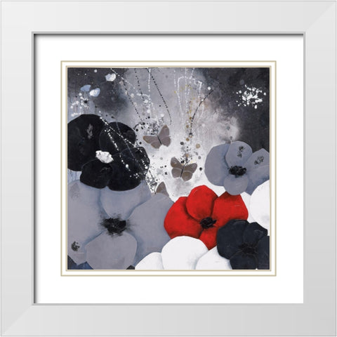 Rock White Modern Wood Framed Art Print with Double Matting by Pfaadt Aurelie