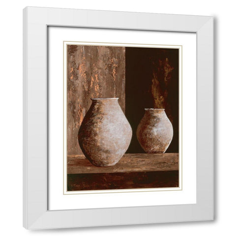 Origine II White Modern Wood Framed Art Print with Double Matting by Flaud, Beatriz