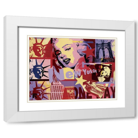 One way White Modern Wood Framed Art Print with Double Matting by Raynal, Paul