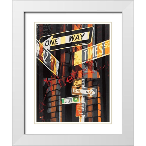 Where? White Modern Wood Framed Art Print with Double Matting by Gachaga, Vincent