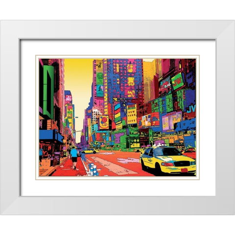 Good Morning America White Modern Wood Framed Art Print with Double Matting by Potron, Geraldine