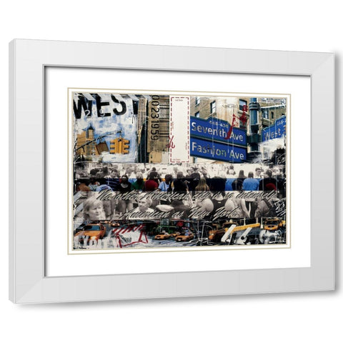 West 299 White Modern Wood Framed Art Print with Double Matting by Gachaga, Vincent