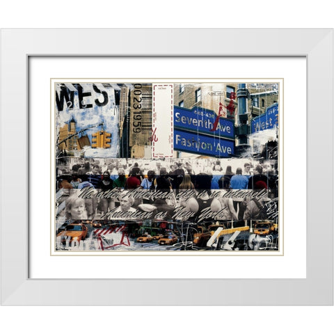 West 299 White Modern Wood Framed Art Print with Double Matting by Gachaga, Vincent