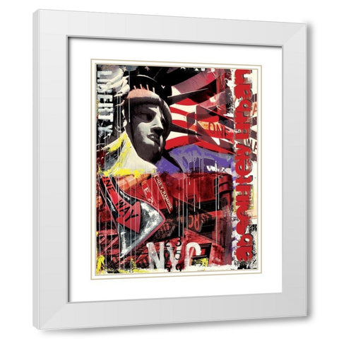 Absolutely Urban White Modern Wood Framed Art Print with Double Matting by Gachaga, Vincent