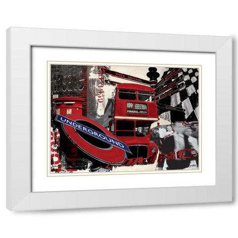 Marble Arch White Modern Wood Framed Art Print with Double Matting by Gachaga, Vincent