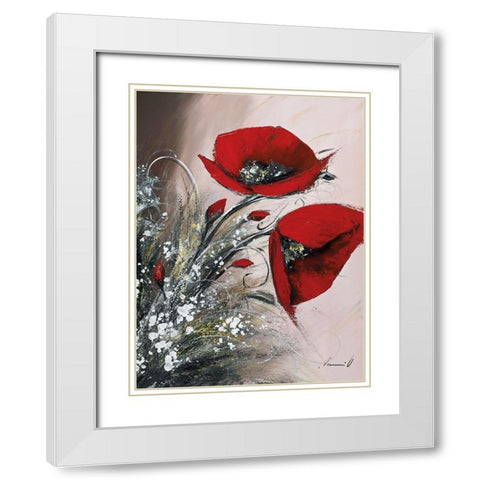 Apotheose I White Modern Wood Framed Art Print with Double Matting by Tramoni, Oliver