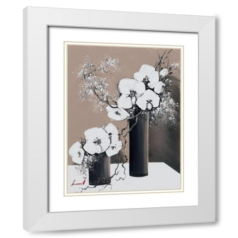 Tandem I White Modern Wood Framed Art Print with Double Matting by Tramoni, Oliver