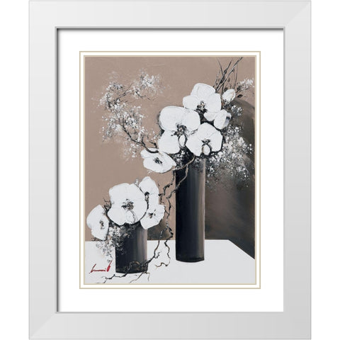 Tandem I White Modern Wood Framed Art Print with Double Matting by Tramoni, Oliver