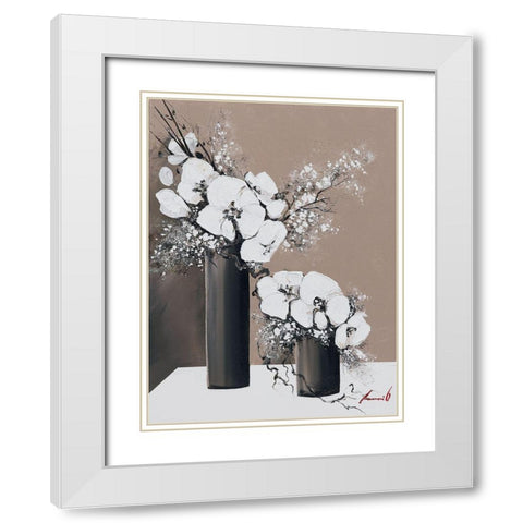 Tandem II White Modern Wood Framed Art Print with Double Matting by Tramoni, Oliver