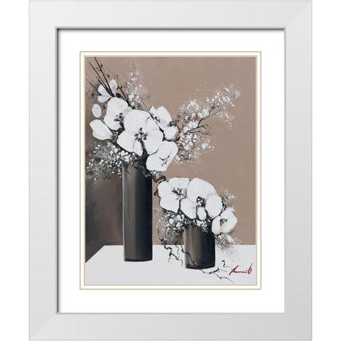 Tandem II White Modern Wood Framed Art Print with Double Matting by Tramoni, Oliver