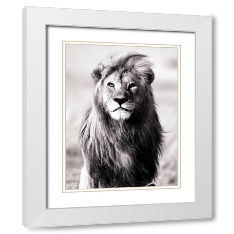 Majesty White Modern Wood Framed Art Print with Double Matting by Blonde Attitude
