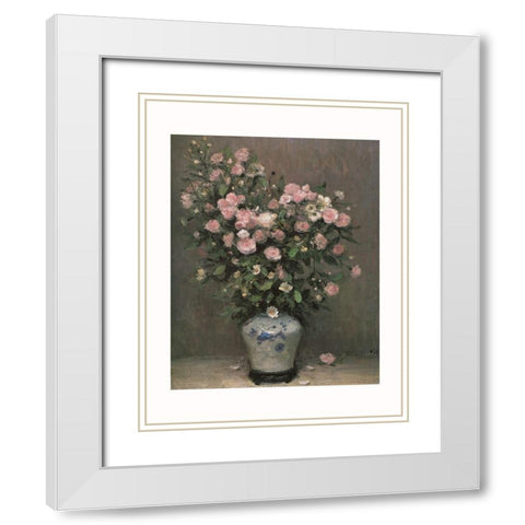 Rosiers White Modern Wood Framed Art Print with Double Matting by DYF