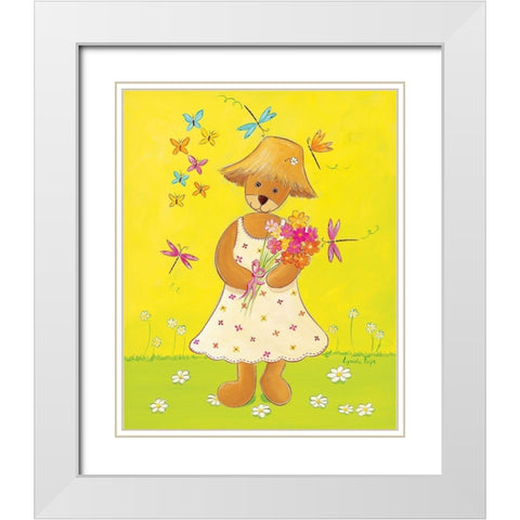 La copine du jardinier White Modern Wood Framed Art Print with Double Matting by Fays, Lynda