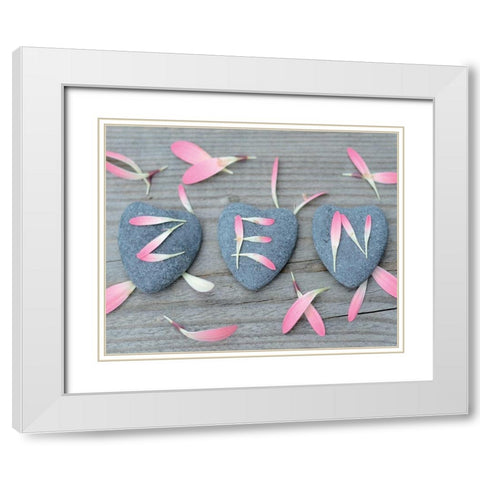 Zen I White Modern Wood Framed Art Print with Double Matting by BRAUN Studio