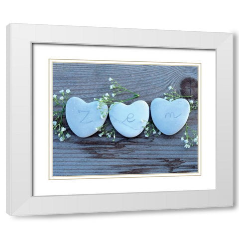 Zen II White Modern Wood Framed Art Print with Double Matting by BRAUN Studio