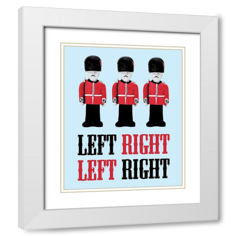 Left Right White Modern Wood Framed Art Print with Double Matting by BRAUN Studio