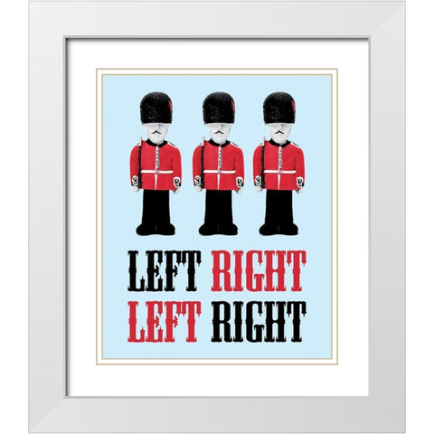 Left Right White Modern Wood Framed Art Print with Double Matting by BRAUN Studio