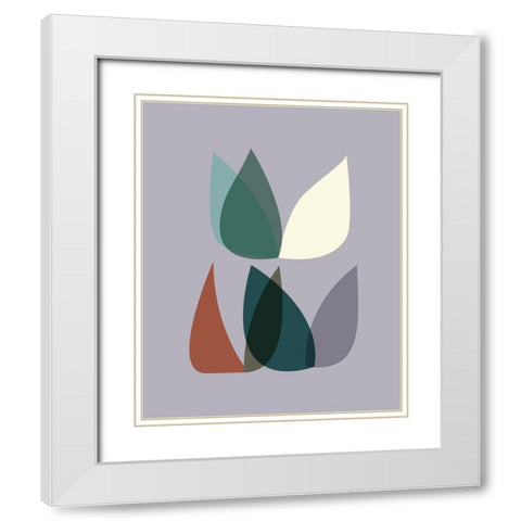 FiftiesMemo 2 White Modern Wood Framed Art Print with Double Matting by Braun Studio