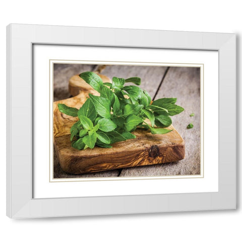 Food 1 White Modern Wood Framed Art Print with Double Matting by Braun Studio