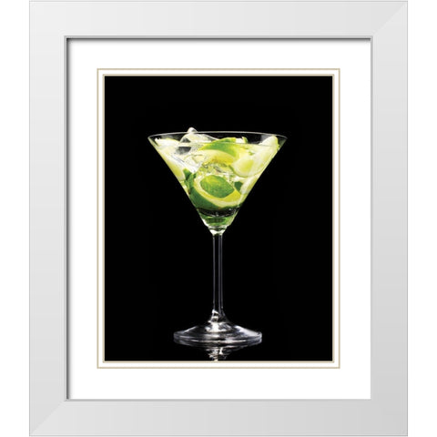 Mojito 2 White Modern Wood Framed Art Print with Double Matting by Braun Studio