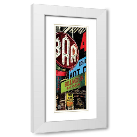 Fullmoon Saloon II White Modern Wood Framed Art Print with Double Matting by Arietti, Fabienne