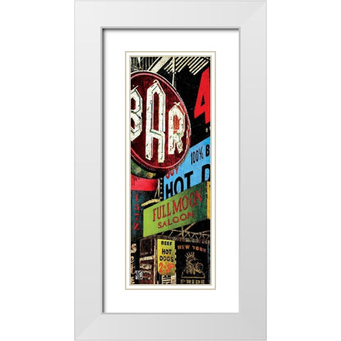 Fullmoon Saloon II White Modern Wood Framed Art Print with Double Matting by Arietti, Fabienne
