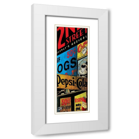 Fullmoon Saloon III White Modern Wood Framed Art Print with Double Matting by Arietti, Fabienne