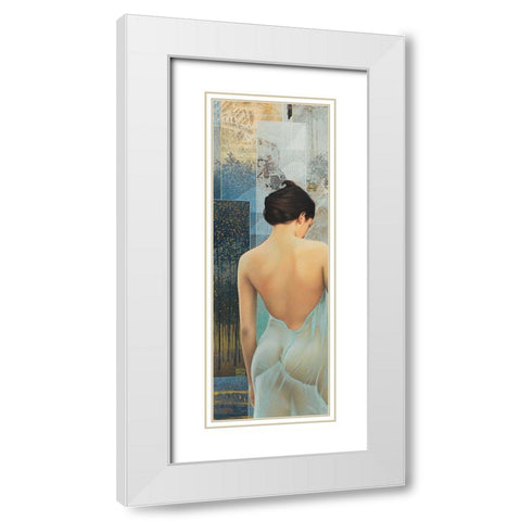 Un gout de solitude (detail) White Modern Wood Framed Art Print with Double Matting by Graux, David