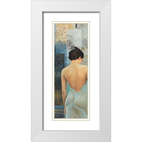 Un gout de solitude (detail) White Modern Wood Framed Art Print with Double Matting by Graux, David