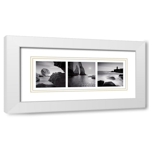 Eternite White Modern Wood Framed Art Print with Double Matting by Laurenceau, Gerard