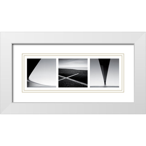 Serenite White Modern Wood Framed Art Print with Double Matting by Laurenceau, Gerard