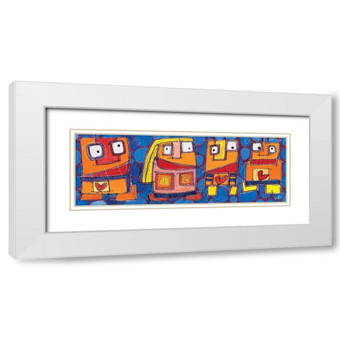 Une demoiselle White Modern Wood Framed Art Print with Double Matting by Mika