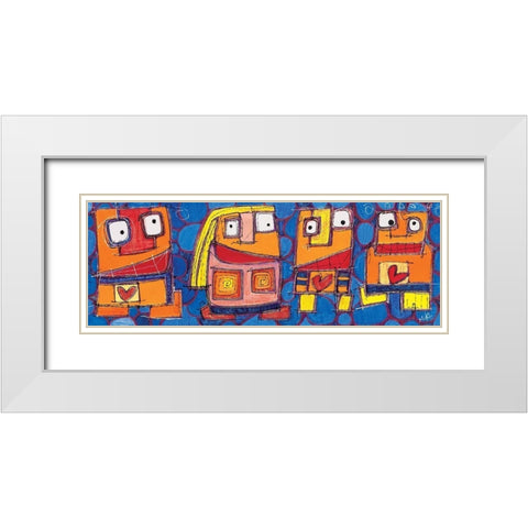 Une demoiselle White Modern Wood Framed Art Print with Double Matting by Mika